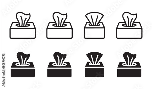 Paper Tissue Dispenser Vector Collection for Health, Home, and Daily Use