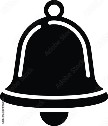 Bell Icon Notification Alert Sound Alarm Symbol Vector Glyph Pictogram Illustration for Social Media App Interface UI UX Element