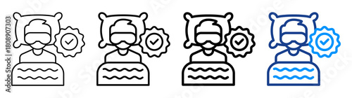 Sleep Quality Icon Different Style Outline Collection Set