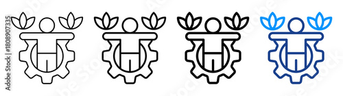 Wellbeing Icon Different Style Outline Collection Set