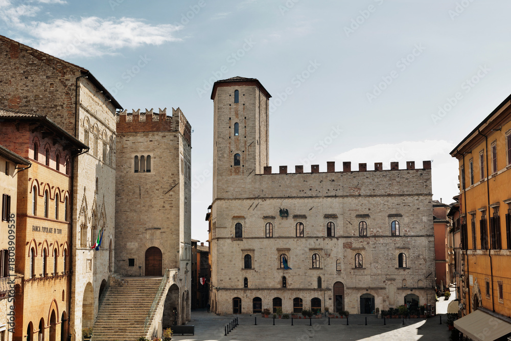 Fototapeta premium Todi , Italy Piazza del Popolo
