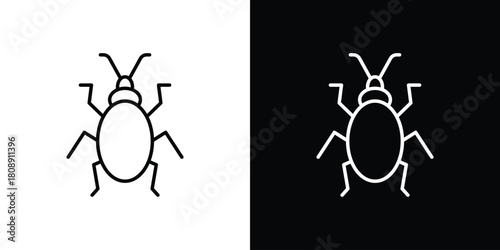Bedbug icon in line design. Editable stroke icon.