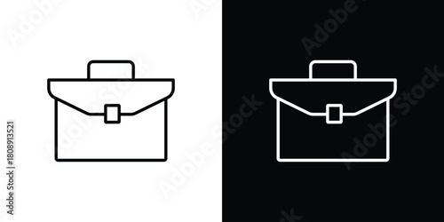 Briefcase icon in line design. Editable stroke icon.