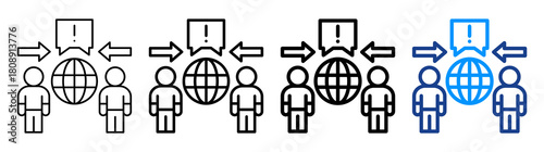 Information Exchange Icon Different Style Outline Collection Set