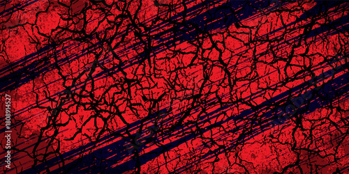 red black brush Car sticker wrap pattern banner abstract sporty lines black orange color combination grunge brush modern pattern racing motorsport vector design.