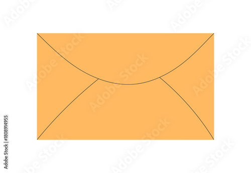Paper envelope, mail. Business correspondence, letter icon. Post, postal info...