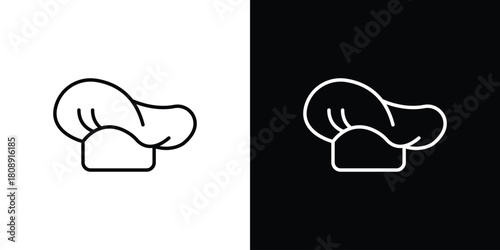Chef hat icon in line design. Editable stroke icon.
