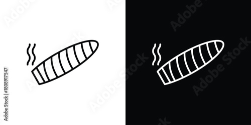 Cigar icon in line design. Editable stroke icon.