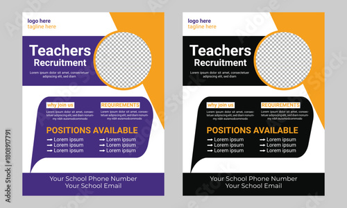 Teacher hiring flyer design