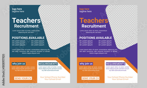 Teacher hiring flyer design