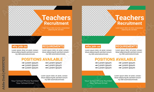 Teacher hiring flyer design