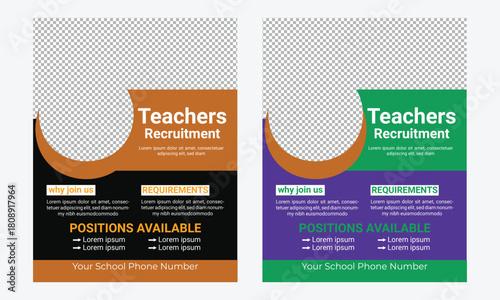 Teacher hiring flyer design