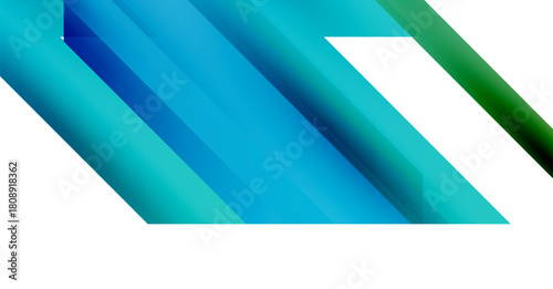 Free Download Abstract geometric design. Diagonal stripes blend blue, turquoise, green hues. Minimalist composition, modern aesthetic, clean lines dominate image. - GFXLoad