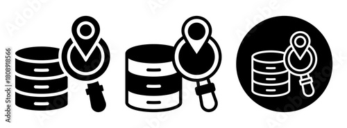 Data Tracking Icon Collection Glyph & Mixed Style