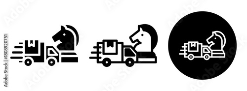 Shipping Strategy Icon Collection Glyph & Mixed Style