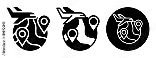 Around The World Icon Collection Glyph & Mixed Style