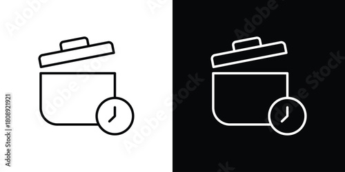 Cooking time icon in line design. Editable stroke icon.