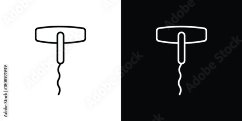Corkscrew icon in line design. Editable stroke icon.