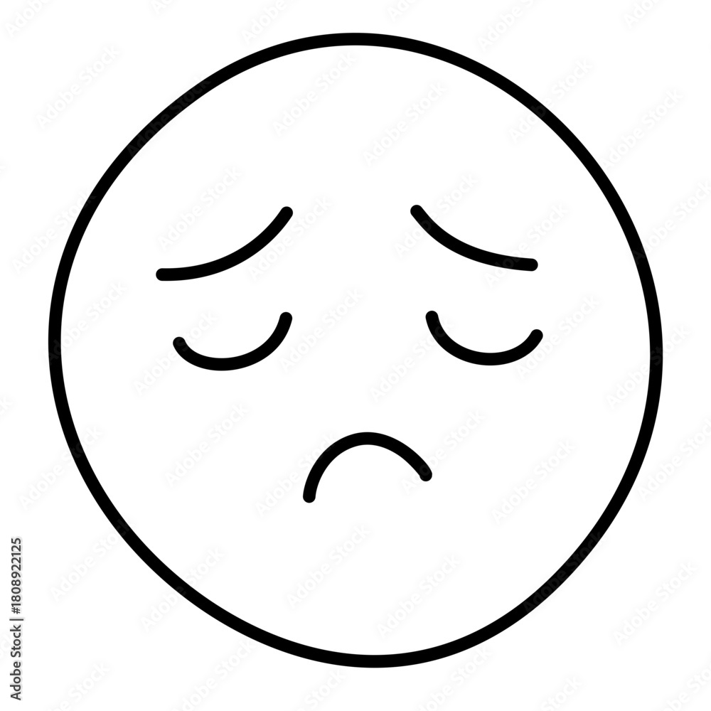 Fototapeta premium Face Tense Anxiety Burnout Exhaustion Fatigue