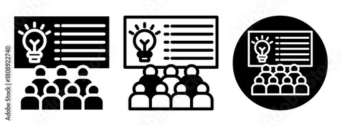 Group Class Icon Collection Glyph & Mixed Style