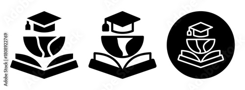 Global Learning Icon Collection Glyph & Mixed Style