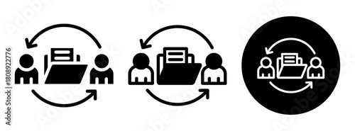 Sharing File Icon Collection Glyph & Mixed Style