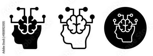 Mind Map Icon Collection Glyph & Mixed Style