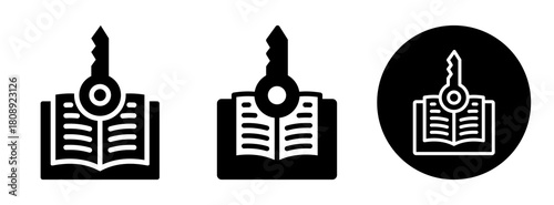 Key Learning Icon Collection Glyph & Mixed Style