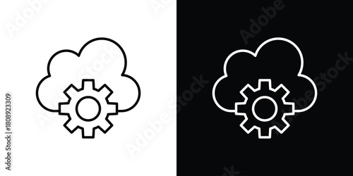 Devops icon in line design. Editable stroke icon.