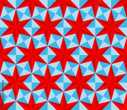 red star pattern. chicago background. vector illustration