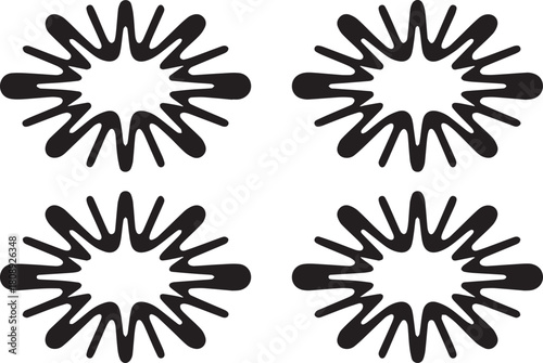 Splash abstract design element set