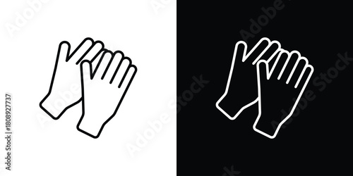 Gloves icon in line design. Editable stroke icon.