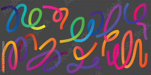 Abstract colorful neon light art sign with glowing stars design for a happy new year celebration party greeting card