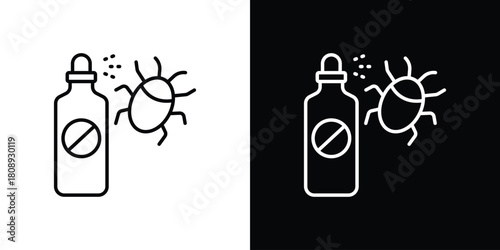 Insecticide icon in line design. Editable stroke icon.