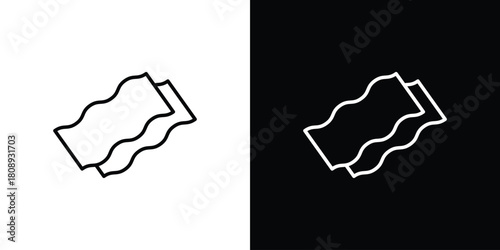 Lasagne icon in line design. Editable stroke icon.