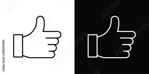 Like button icon in line design. Editable stroke icon.