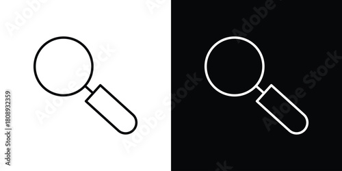 Loupe icon in line design. Editable stroke icon.