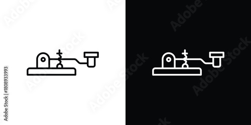 Morse code icon in line design. Editable stroke icon.