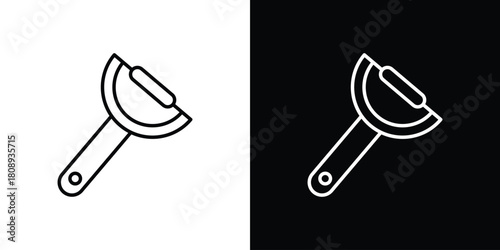 Peeler icon in line design. Editable stroke icon.