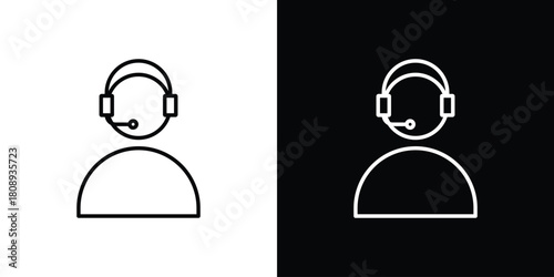 Personal assistant icon in line design. Editable stroke icon.