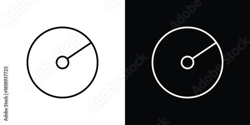 Radius icon in line design. Editable stroke icon.