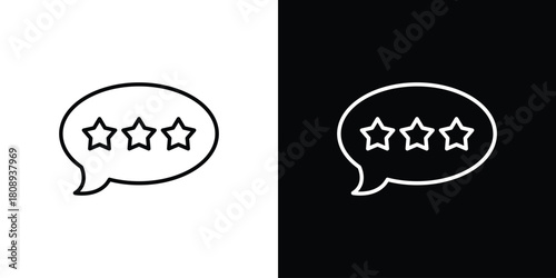 Rating icon in line design. Editable stroke icon.