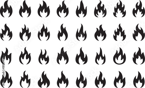 Fire icon set