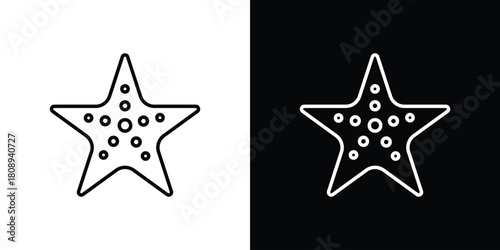 Sea star icon in line design. Editable stroke icon.