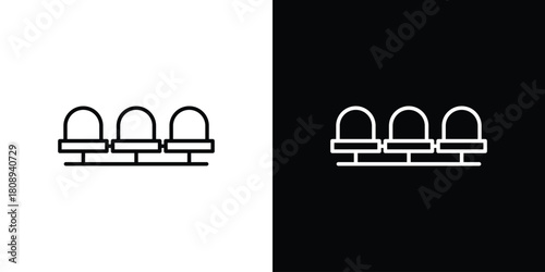 Seats icon in line design. Editable stroke icon.