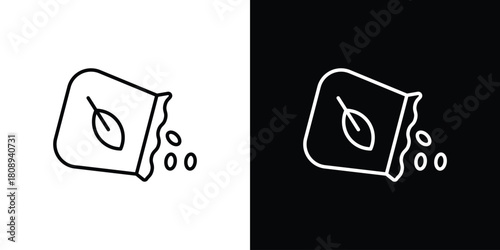 Seeds icon in line design. Editable stroke icon.