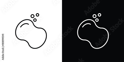 Soap bar icon in line design. Editable stroke icon.