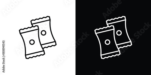 Snacks icon in line design. Editable stroke icon.