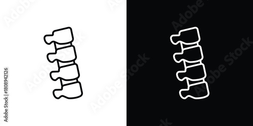 Spine Bone icon in line design. Editable stroke icon.