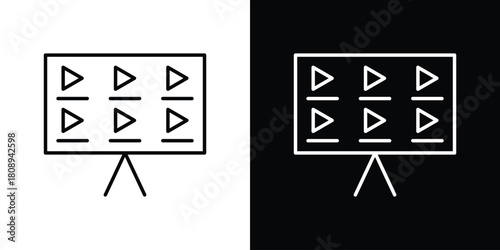 Storyboard icon in line design. Editable stroke icon.